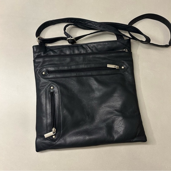The Boutique of Leathers crossbody bag,black, soft leather - Picture 1 of 6